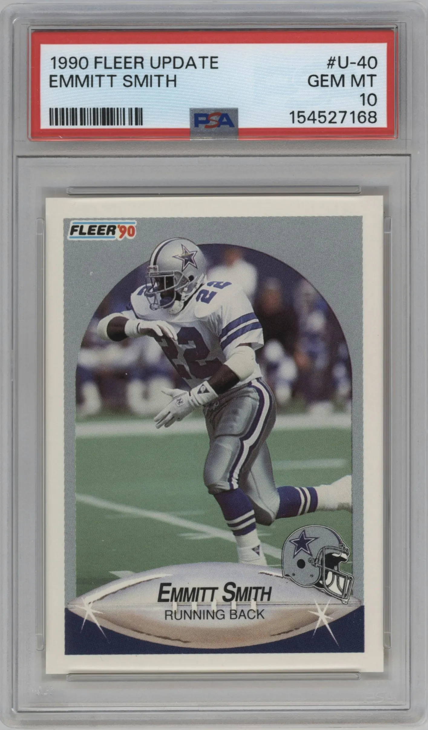 1990 Fleer Update Emmitt Smith #U-40 PSA 10