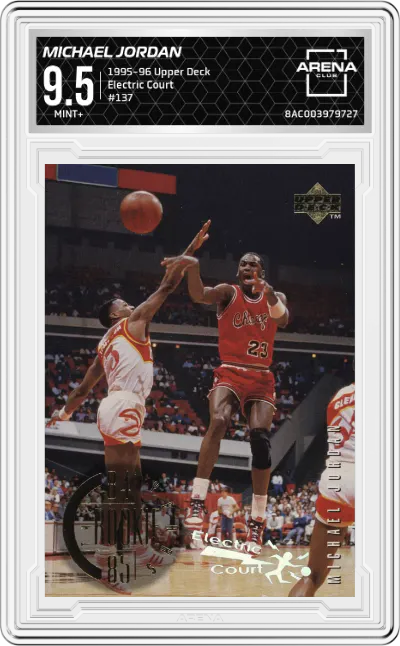 1995 Upper Deck Michael Jordan Electric Court #137 ARENA CLUB 9.5