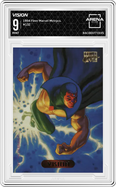 1994 Fleer Marvel Masterpieces Vision #132 ARENA CLUB 9