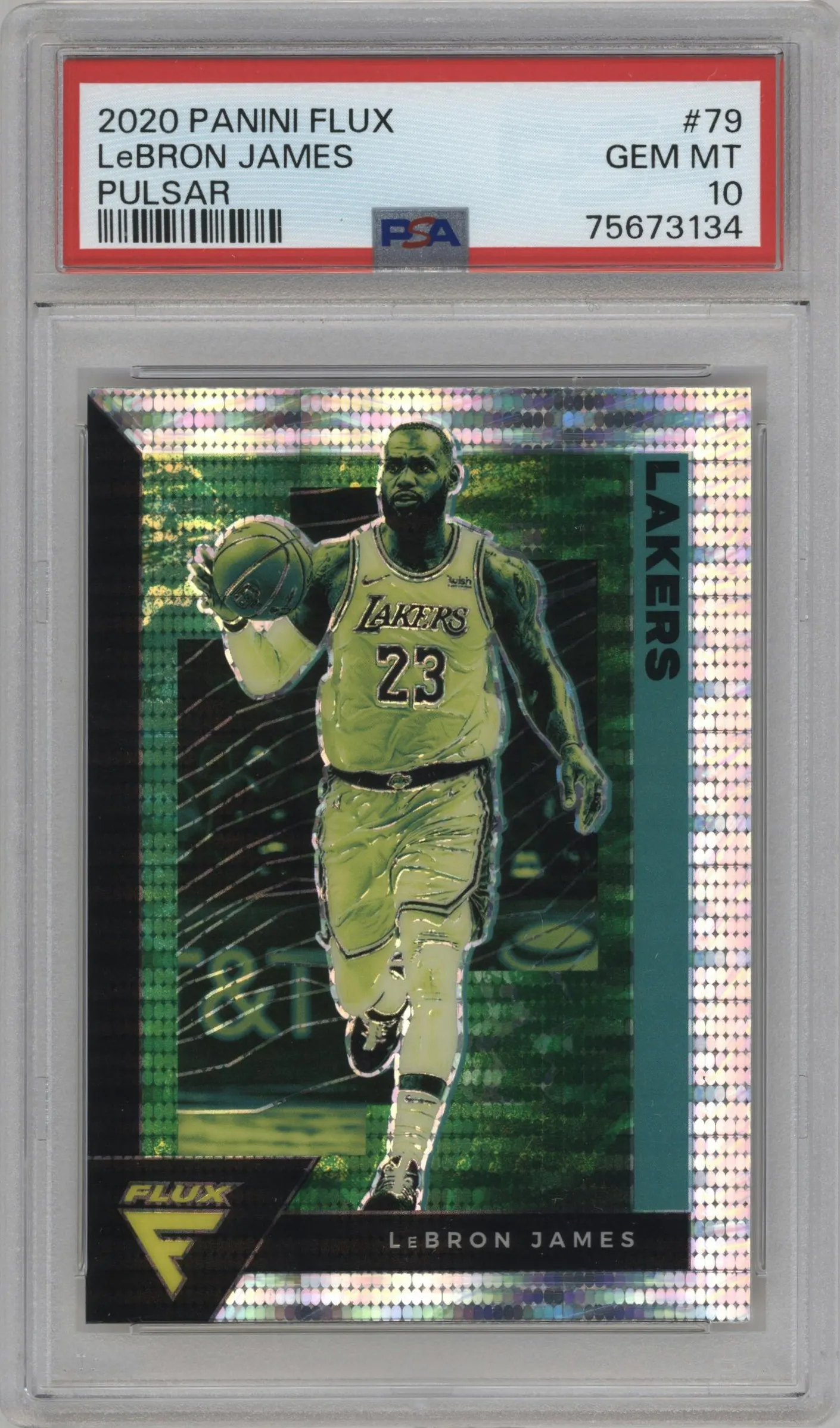 2020 Panini Flux LeBron James Pulsar #79 PSA 10