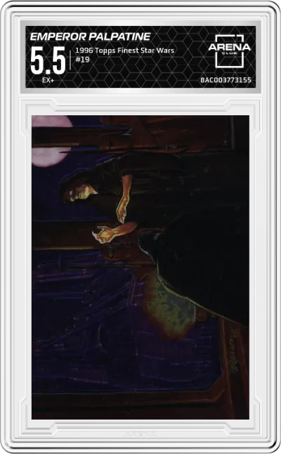1996 Topps Finest Star Wars Emperor Palpatine #19 ARENA CLUB 5.5