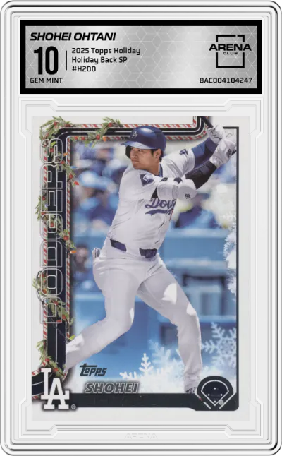 2025 Topps Holiday Holiday Back SP Shohei Ohtani #H200 ARENA CLUB 10