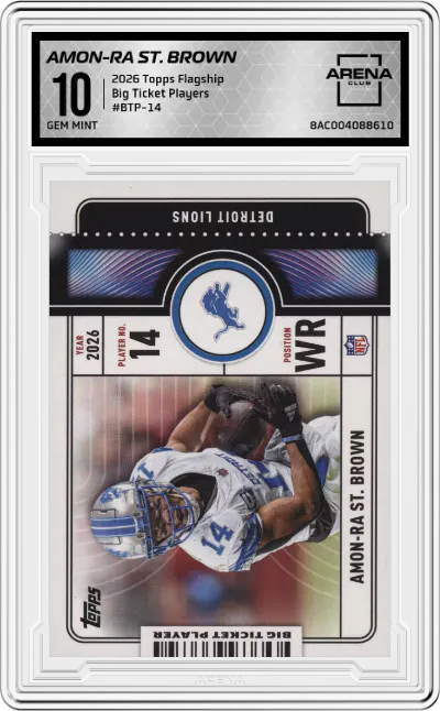 2026 Topps Flagship Big Ticket Players Amon-Ra St. Brown #BTP-14 ARENA CLUB 10