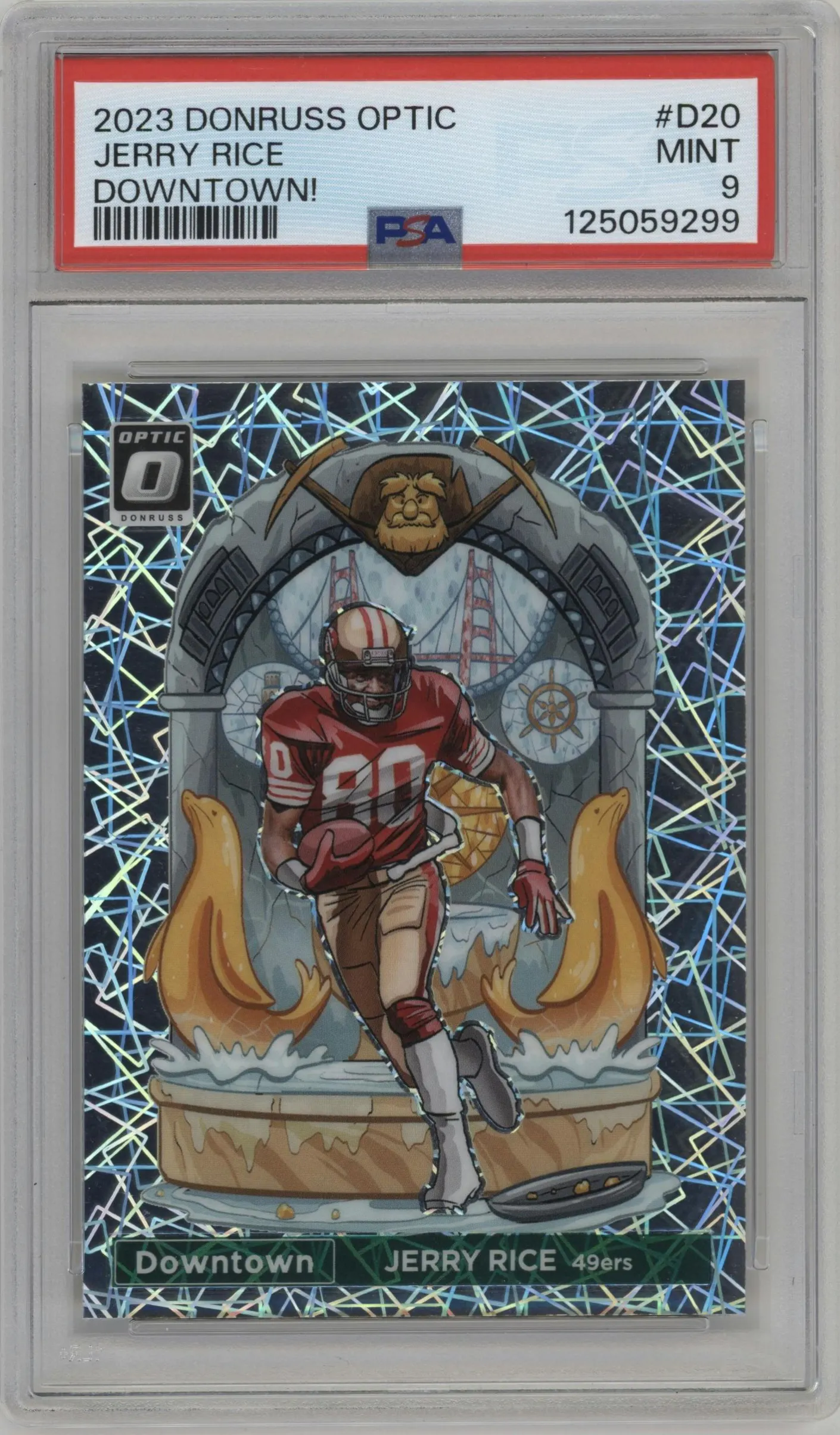2023 Donruss Optic Downtown Jerry Rice #D-20 PSA 9