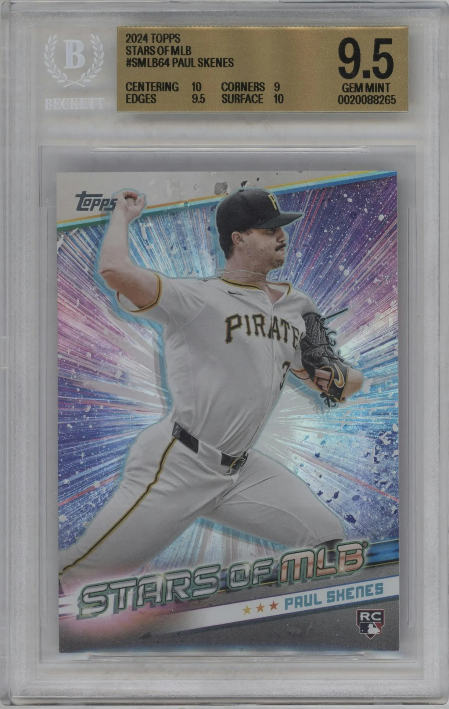 2024 Topps Update Stars of MLB Paul Skenes BGS 9.5