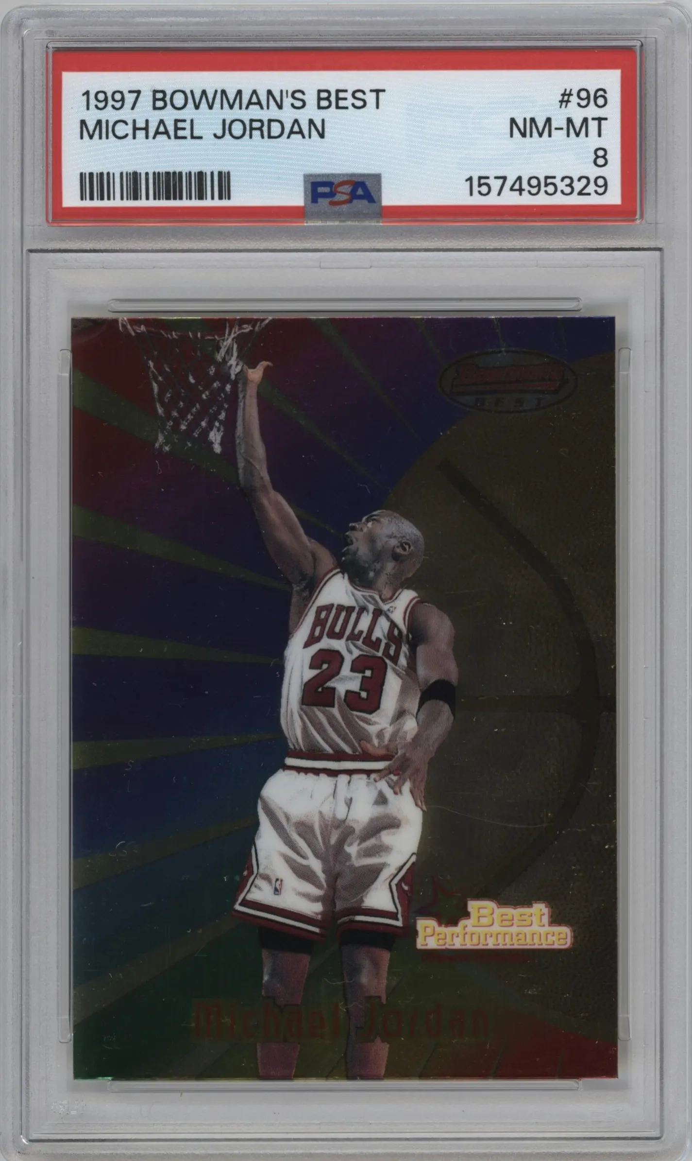 1997 Bowman's Best Michael Jordan #96 PSA 8