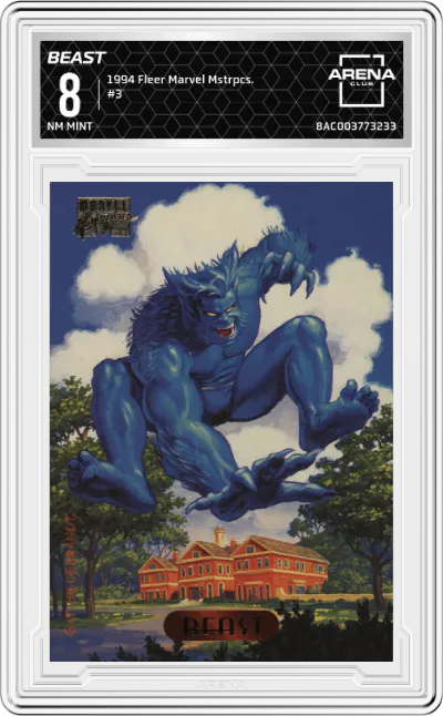 1994 Fleer Marvel Masterpieces Beast #3 ARENA CLUB 8