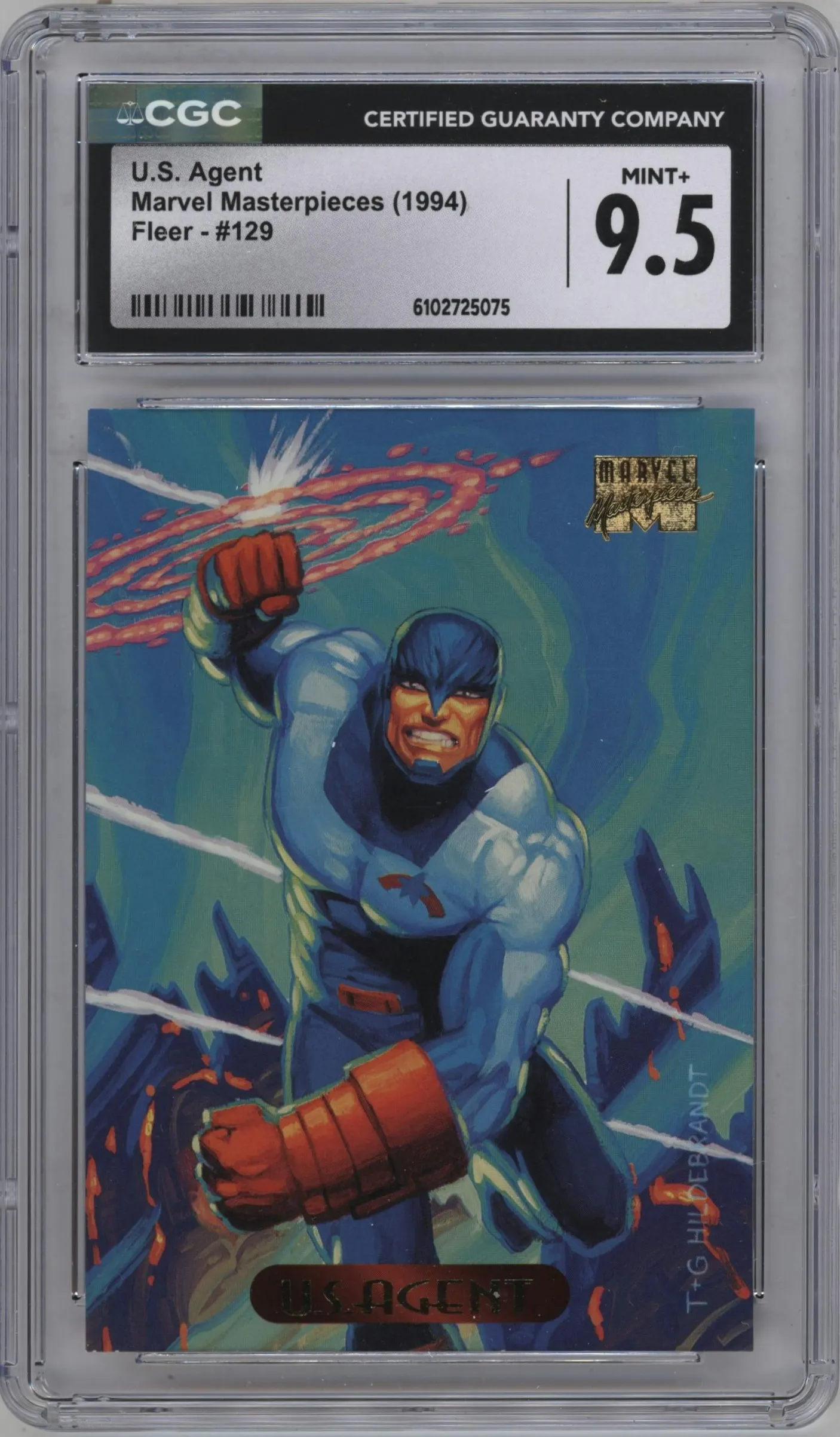1994 Fleer Marvel Masterpieces U.S. Agent #129 CGC 9.5