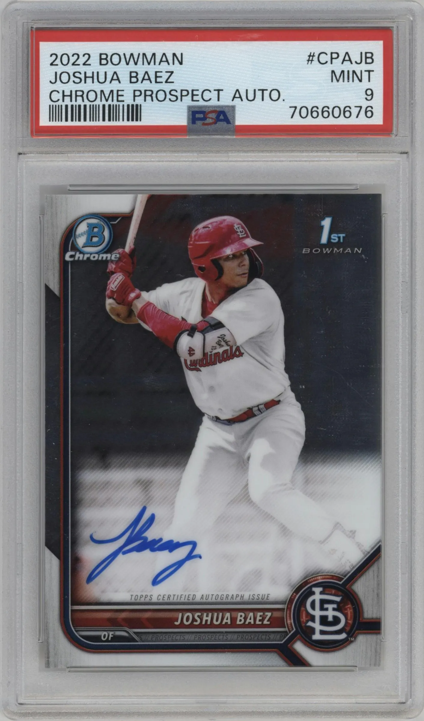 2022 Bowman Chr.Pros.Auto Joshua Baez #CPA-JB PSA 9