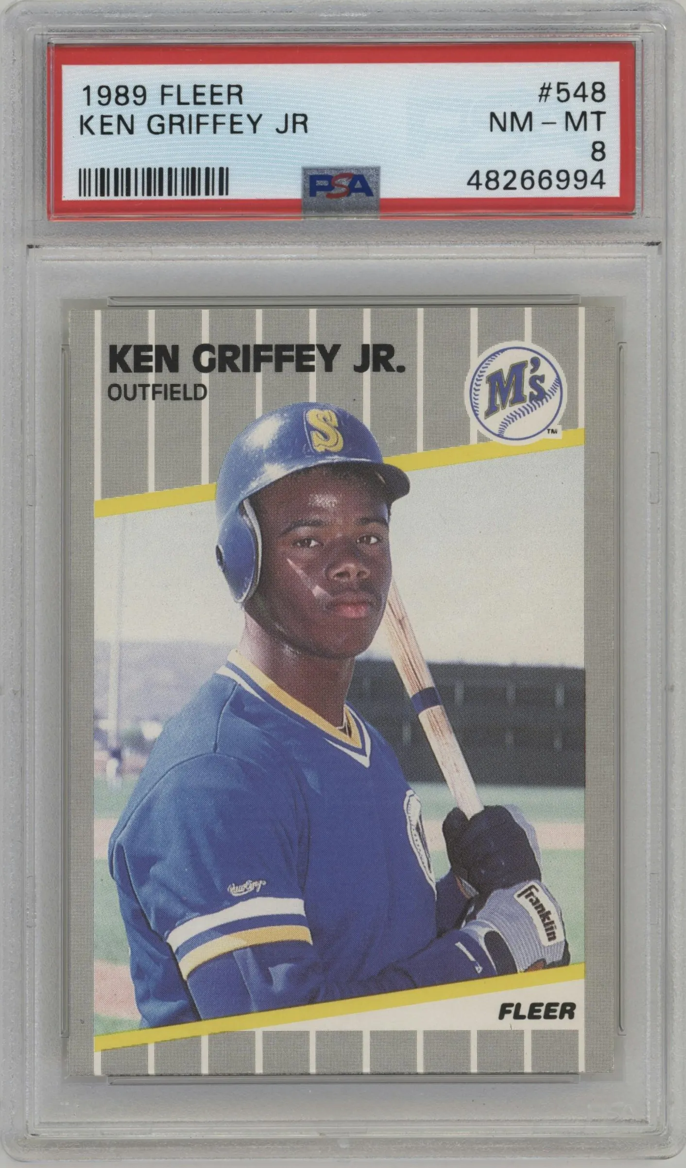 1989 Fleer Ken Griffey Jr. PSA 8