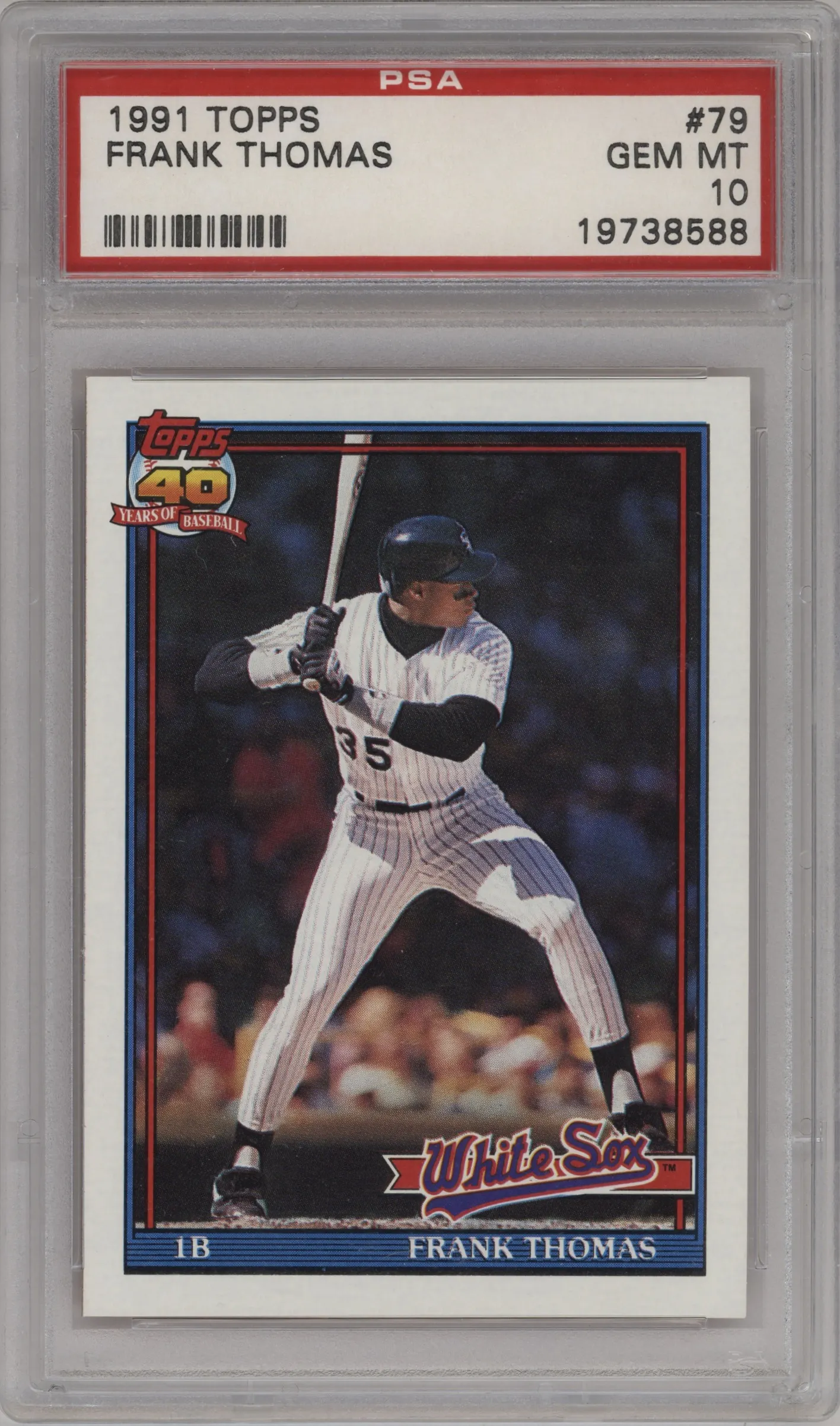 1991 Topps Frank Thomas #79 PSA 10