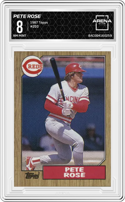 1987 Topps Pete Rose #200 ARENA CLUB 8