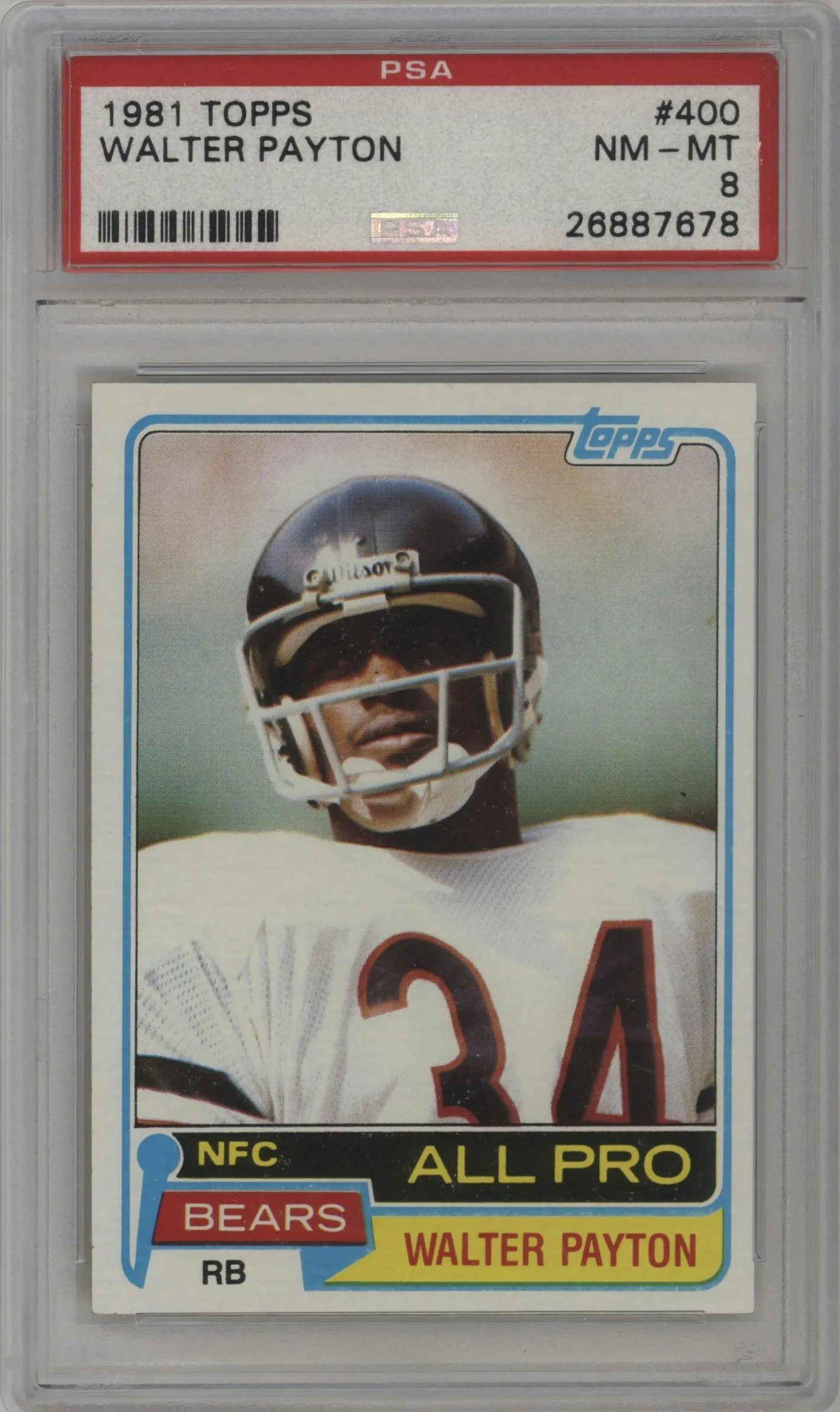 1981 Topps Walter Payton #400 PSA 8
