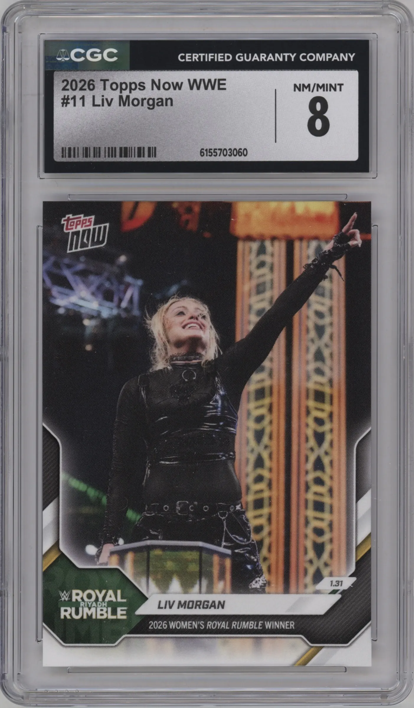2026 Topps Now WWE Liv Morgan #11 CGC 8