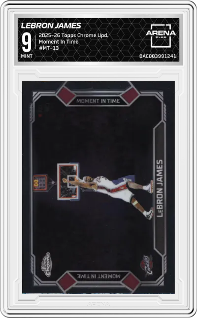 2025 Topps Chrome Update Moment In Time LeBron James #MT-13 ARENA CLUB 9