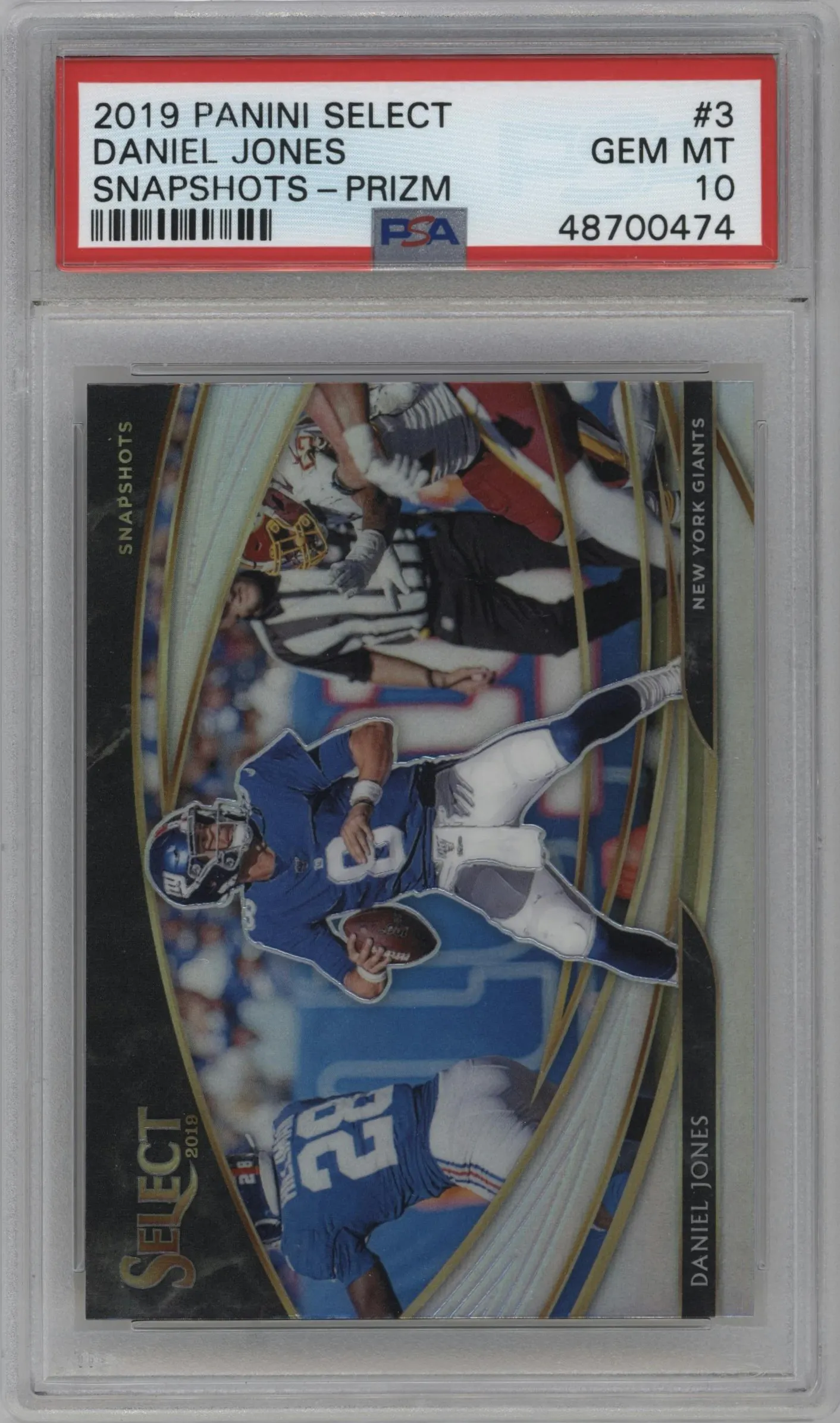 2019 Panini Select Snapshots Daniel Jones Prizm #3 PSA 10