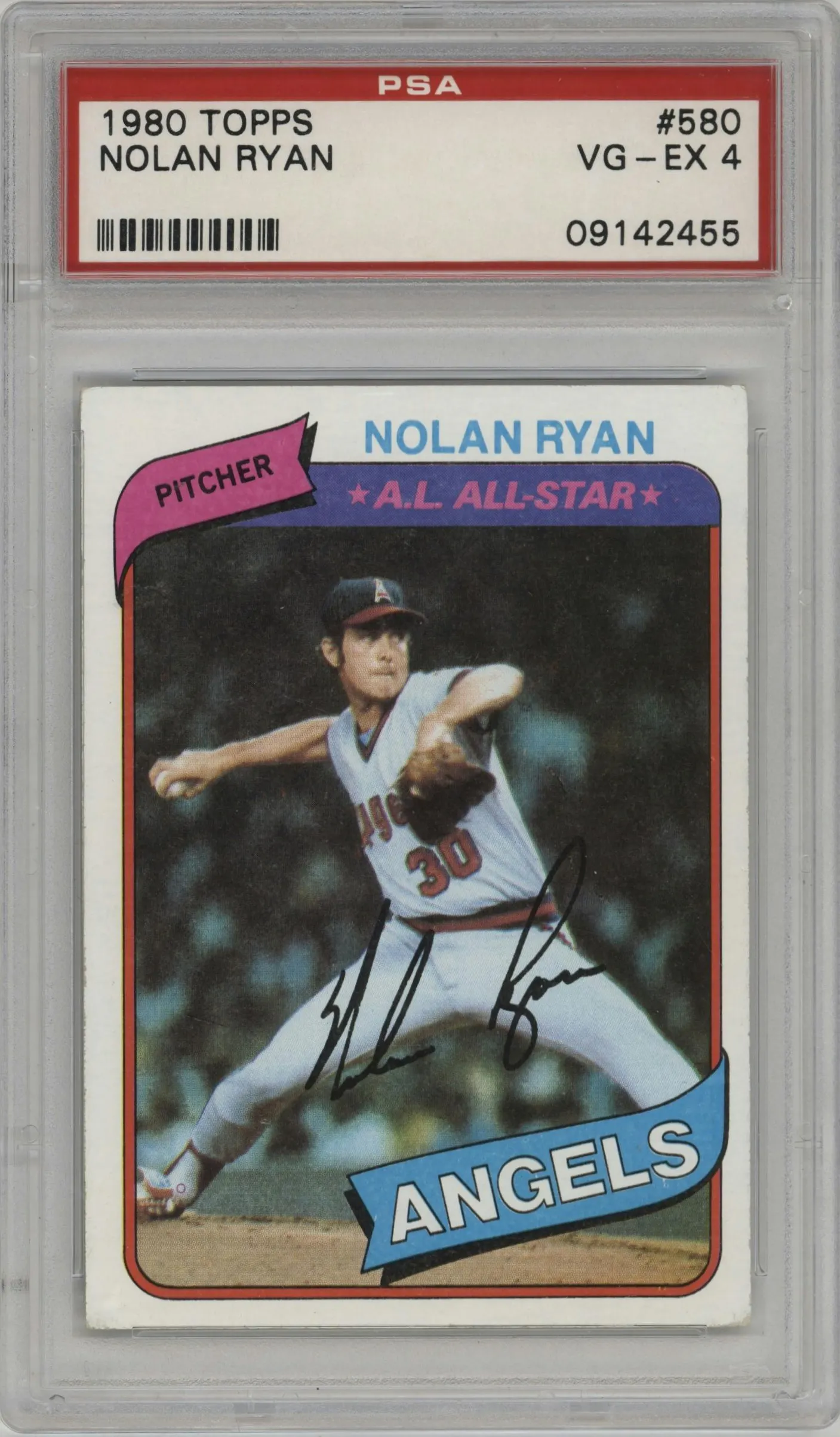 1980 Topps Nolan Ryan #580 PSA 4