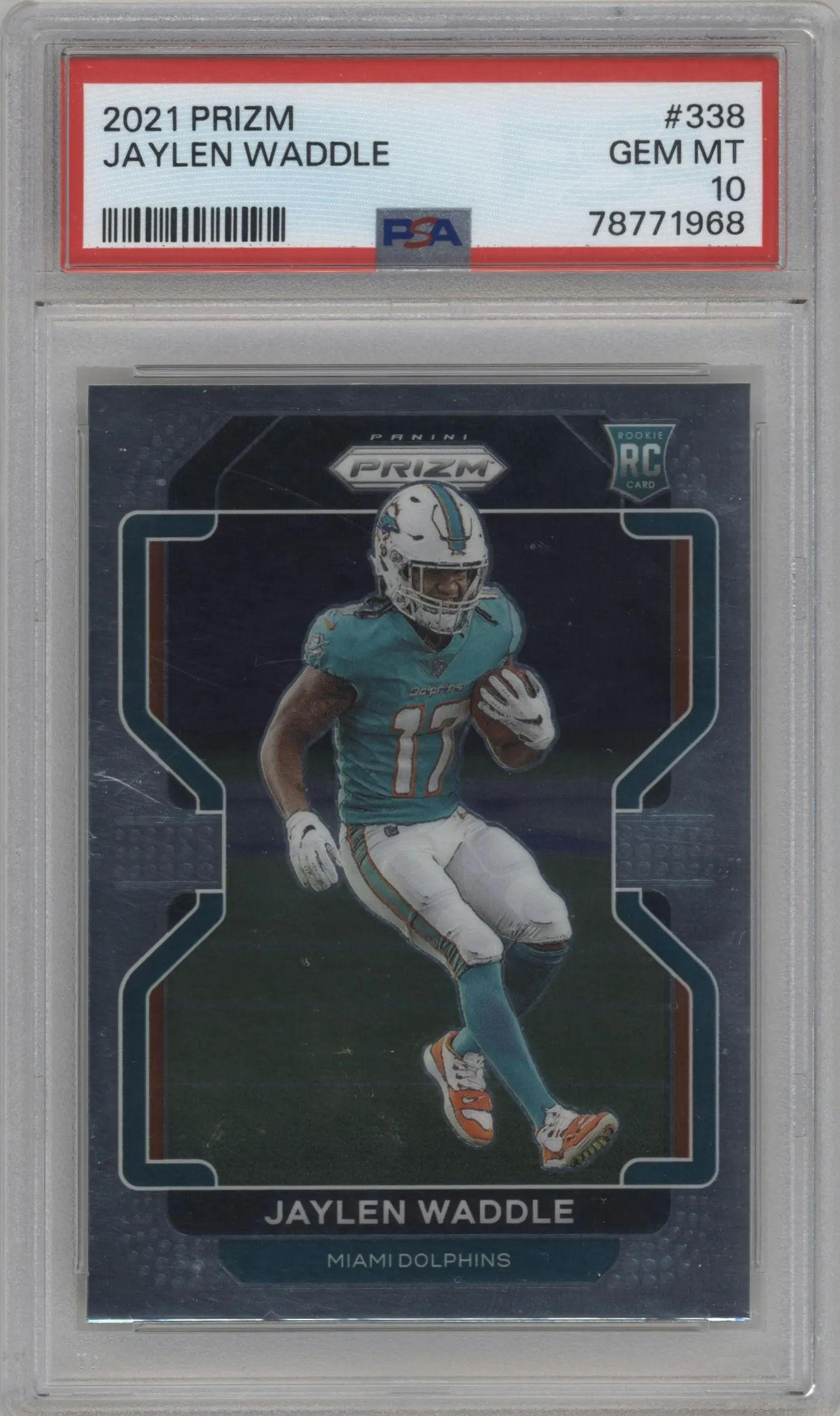 2021 Panini Prizm Jaylen Waddle #338 PSA 10