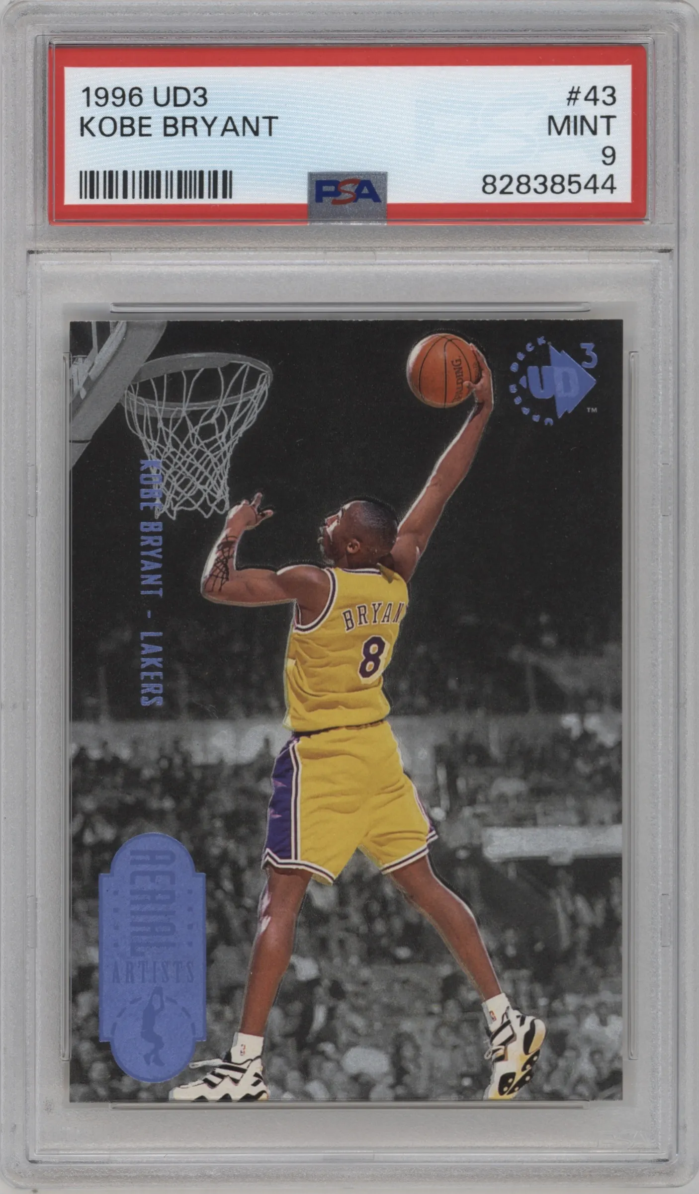 1996 Upper Deck UD3 Kobe Bryant #43 PSA 9
