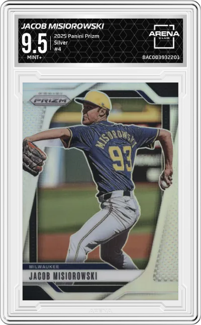 2025 Panini Prizm Jacob Misiorowski Silver Prizm ARENA CLUB 9.5