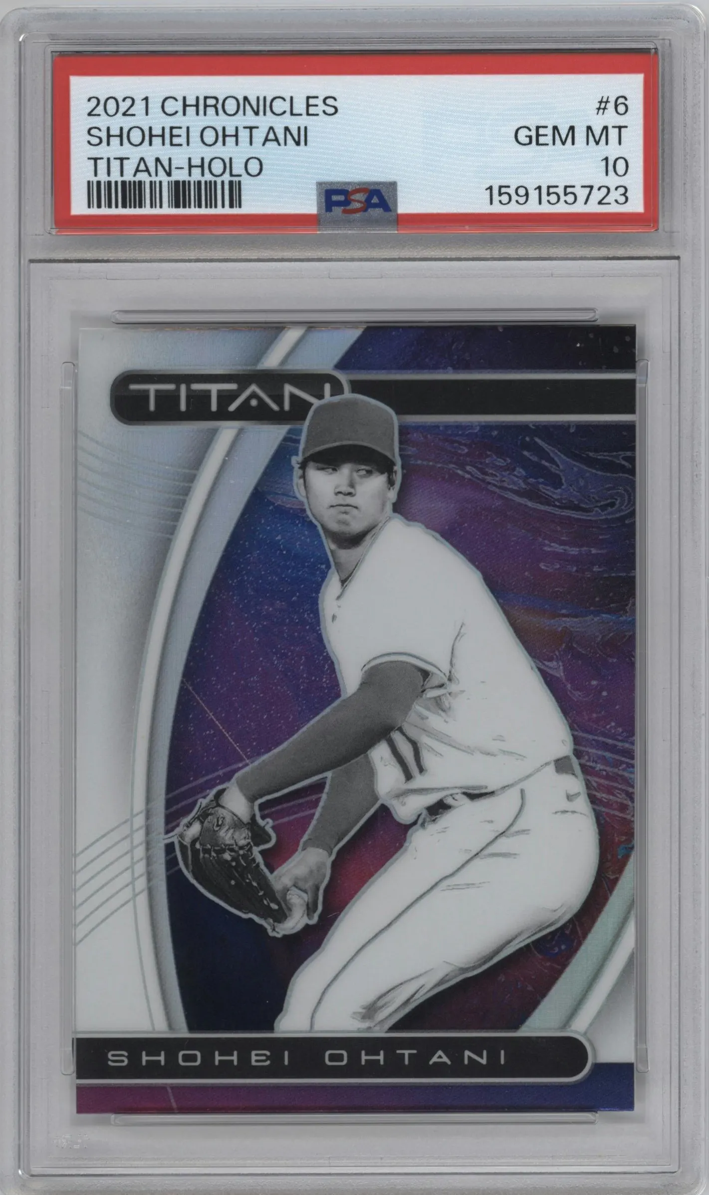 2021 Panini Chronicles Titan Shohei Ohtani Holo #6 PSA 10