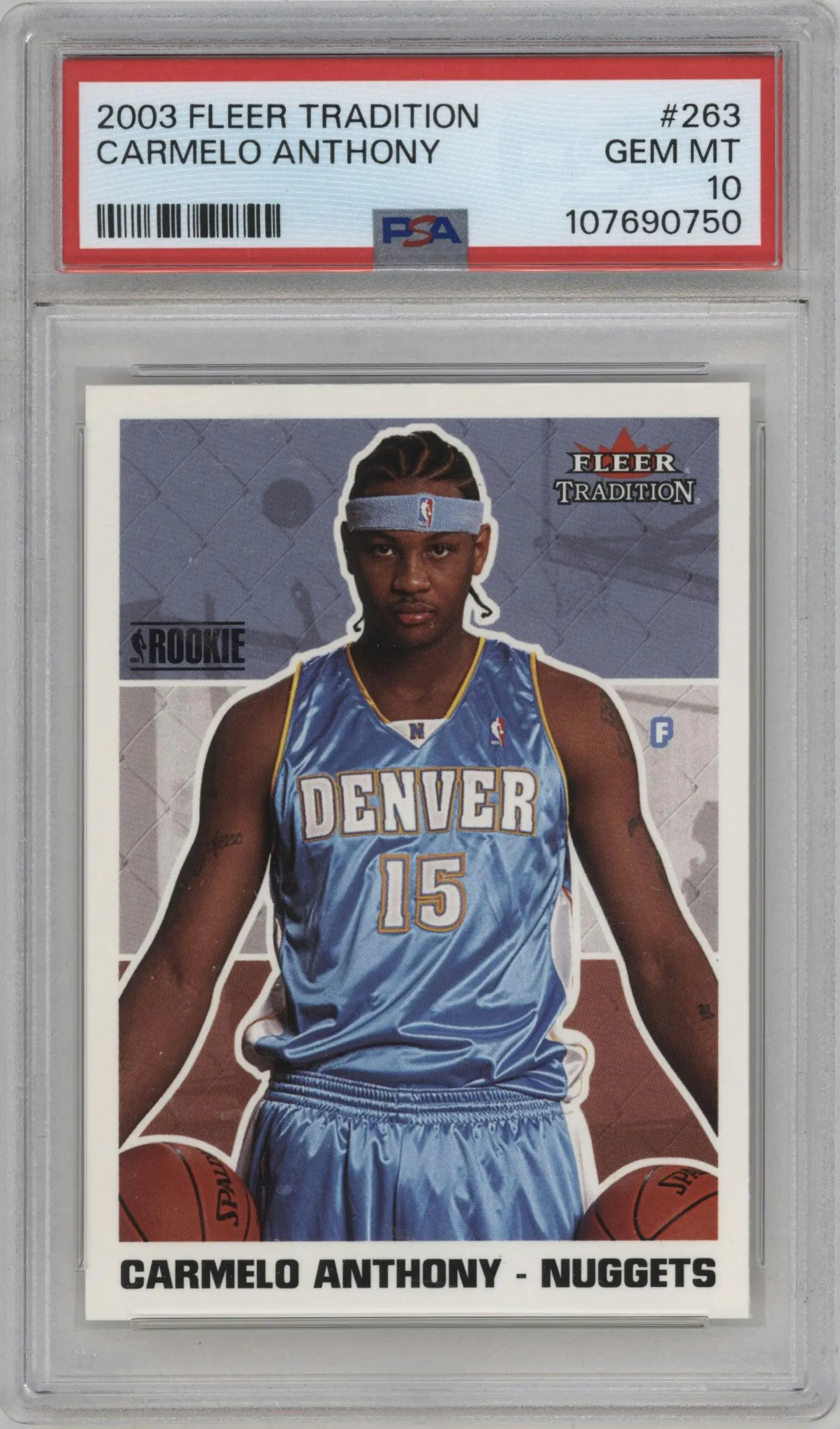 2003 Fleer Tradition Carmelo Anthony #263 PSA 10