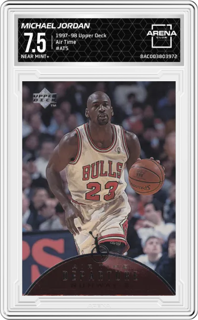 1997 Upper Deck Air Time Michael Jordan #AT5 ARENA CLUB 7.5