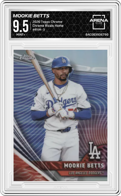 2026 Topps Chrome Chrome Rivals Home Mookie Betts ARENA CLUB 9.5