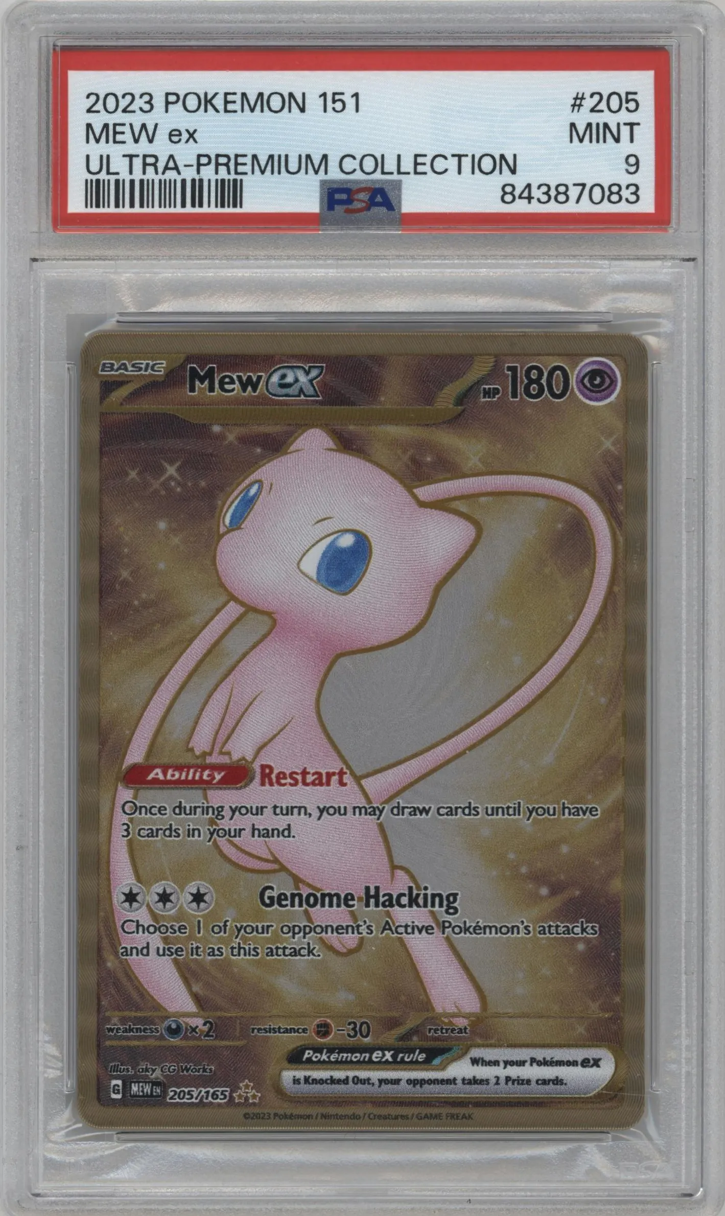 2023 Pokemon SV Mew ex 151 Expansion Ultra-Premium Collection #205 PSA 9