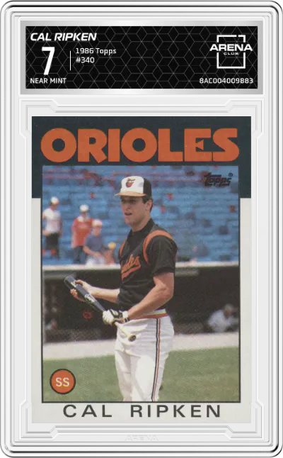 1986 Topps Cal Ripken #340 ARENA CLUB 7