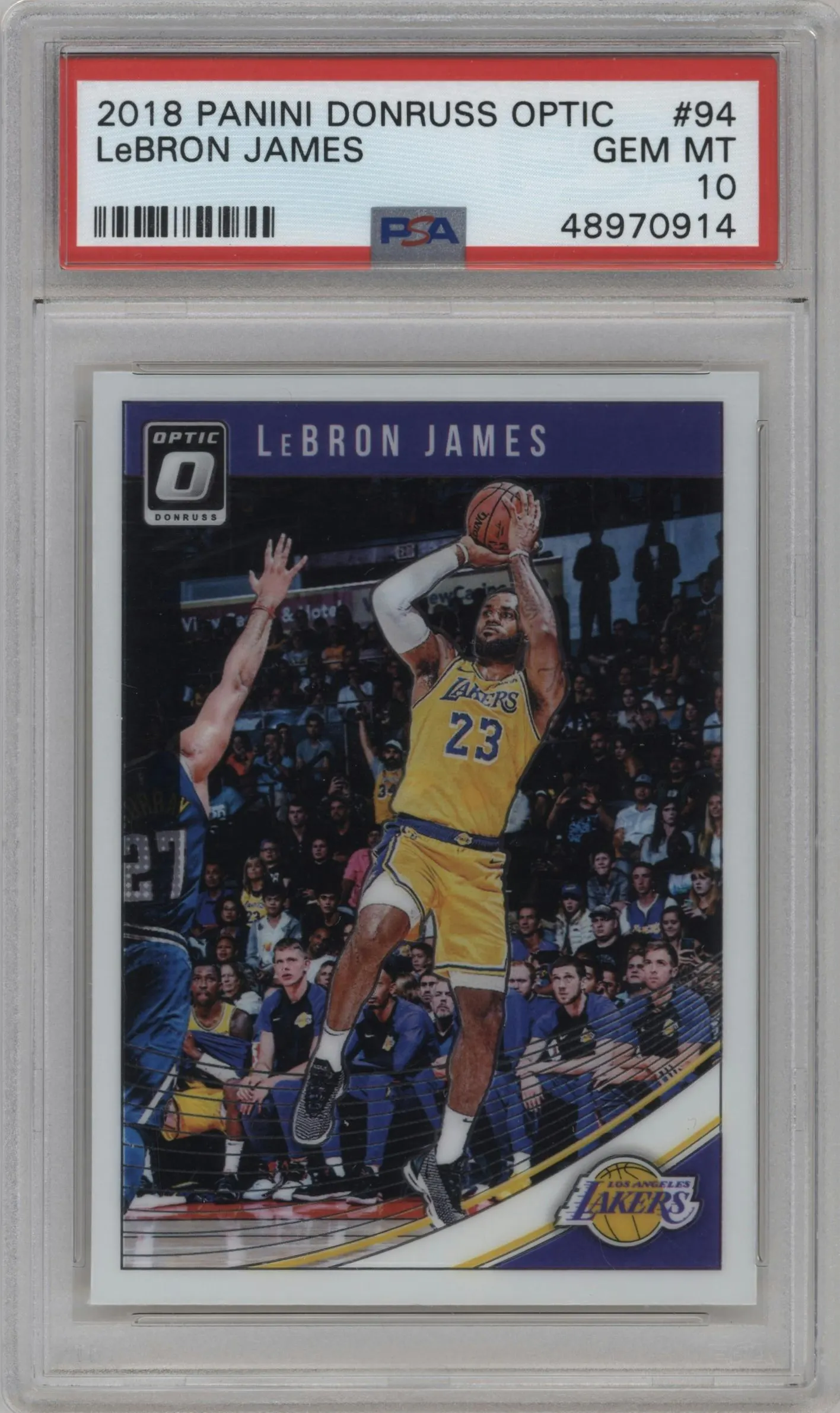 2018 Panini Donruss Optic LeBron James #94 PSA 10