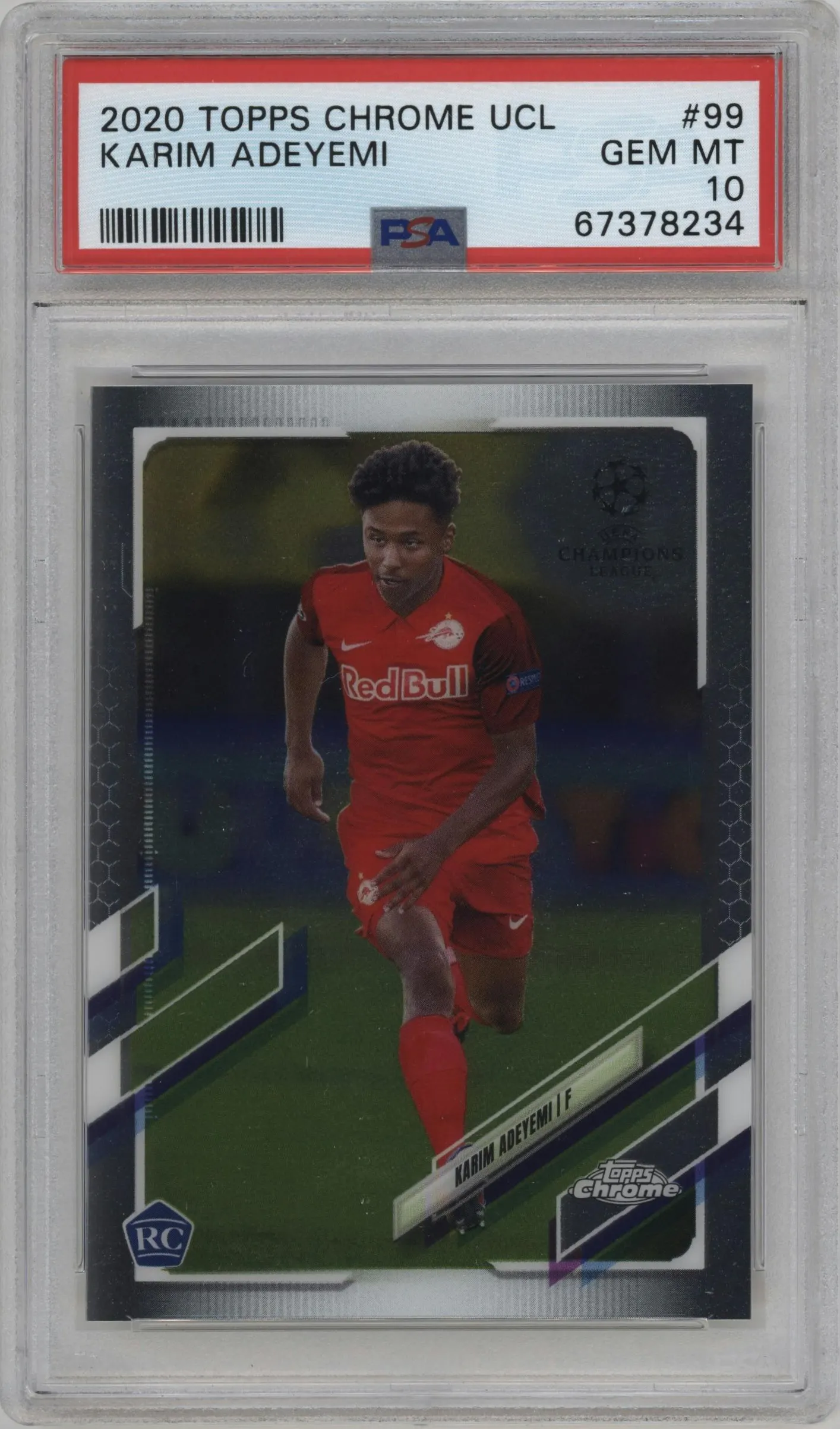 2020 Topps Chrome UEFA Champions League Karim Adeyemi #99 PSA 10