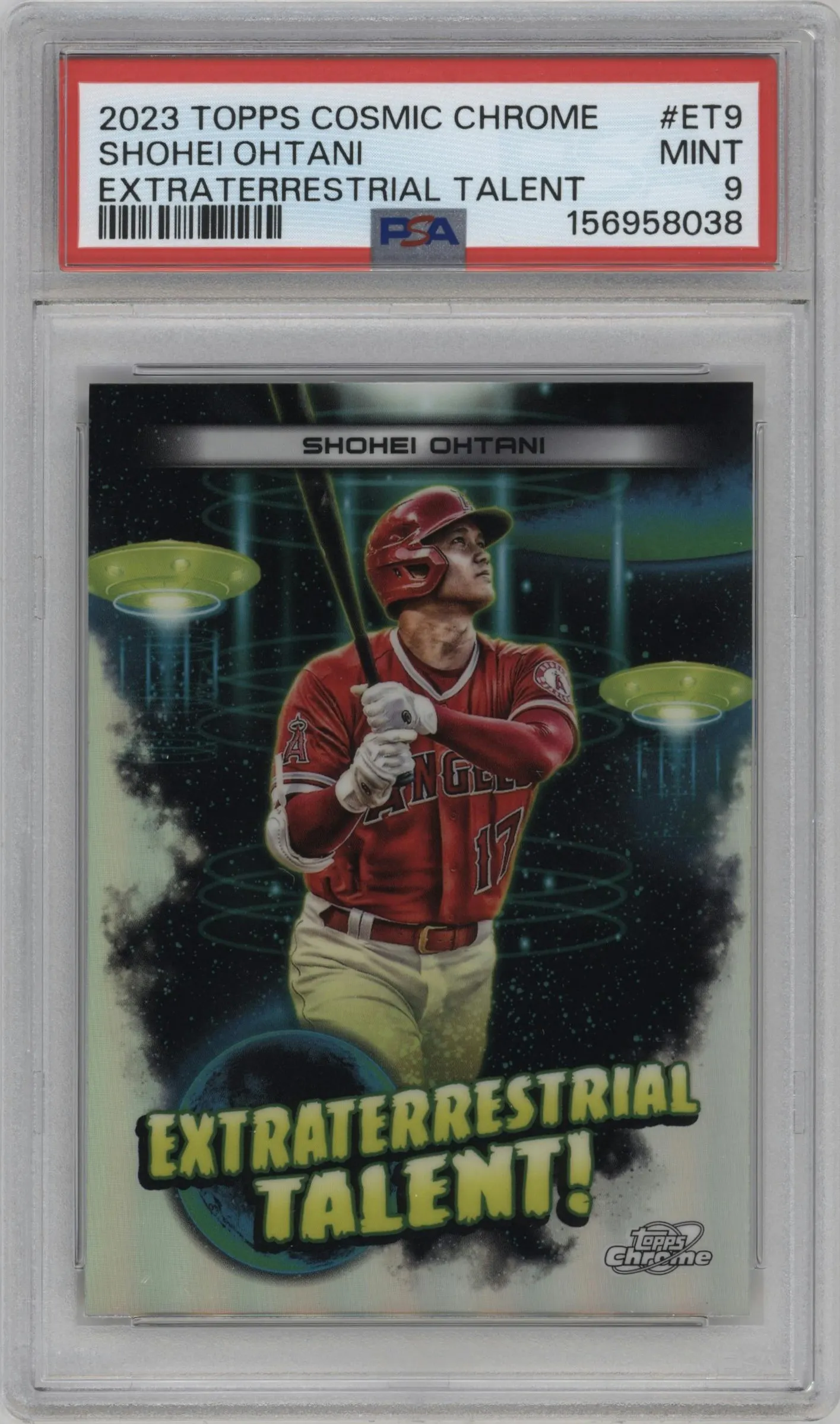 2023 Topps Cosmic Chrome E.T.Talent Shohei Ohtani #ET-9 PSA 9