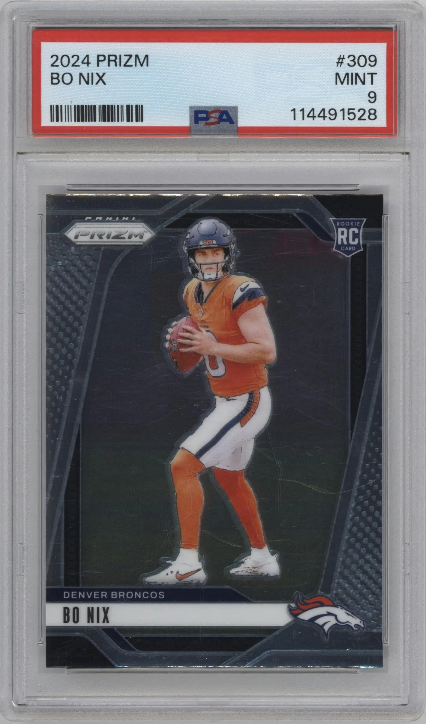 2024 Panini Prizm Bo Nix #309 PSA 9