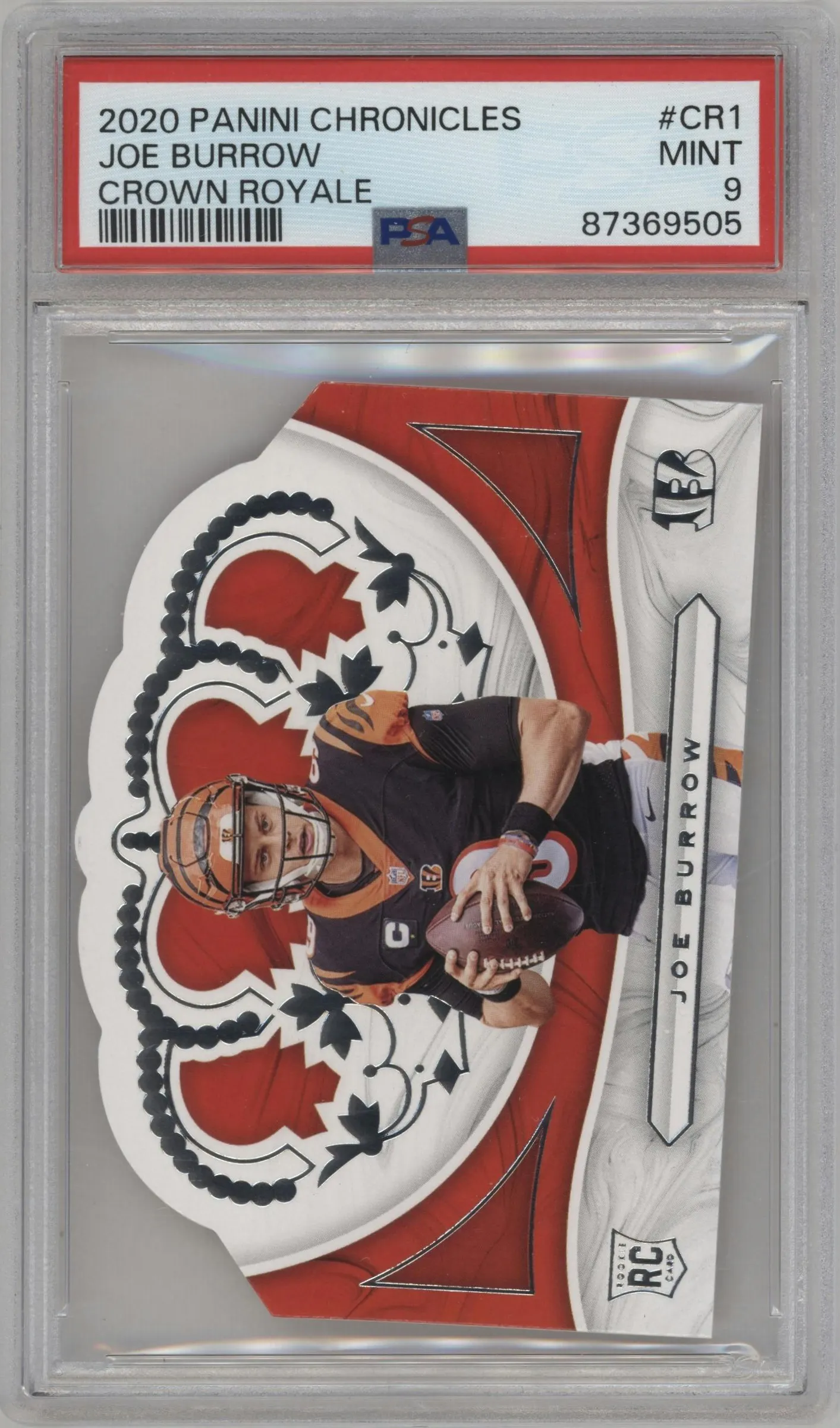 2020 Panini Chronicles Crown Royale Joe Burrow #CR-1 PSA 9