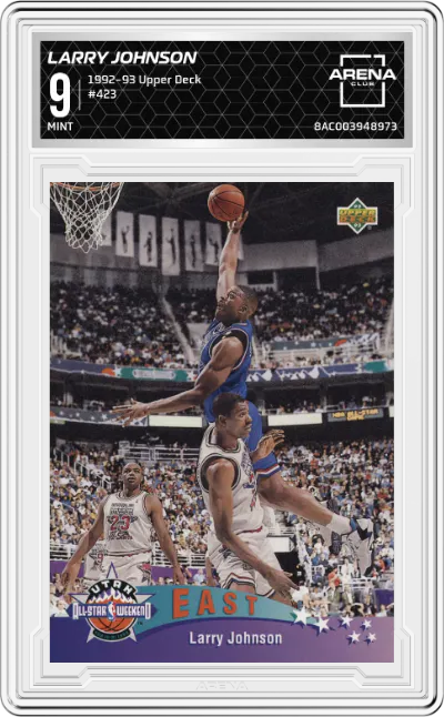 1992 Upper Deck Larry Johnson #423 ARENA CLUB 9