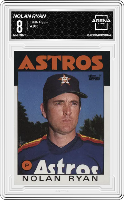 1986 Topps Nolan Ryan #100 ARENA CLUB 8