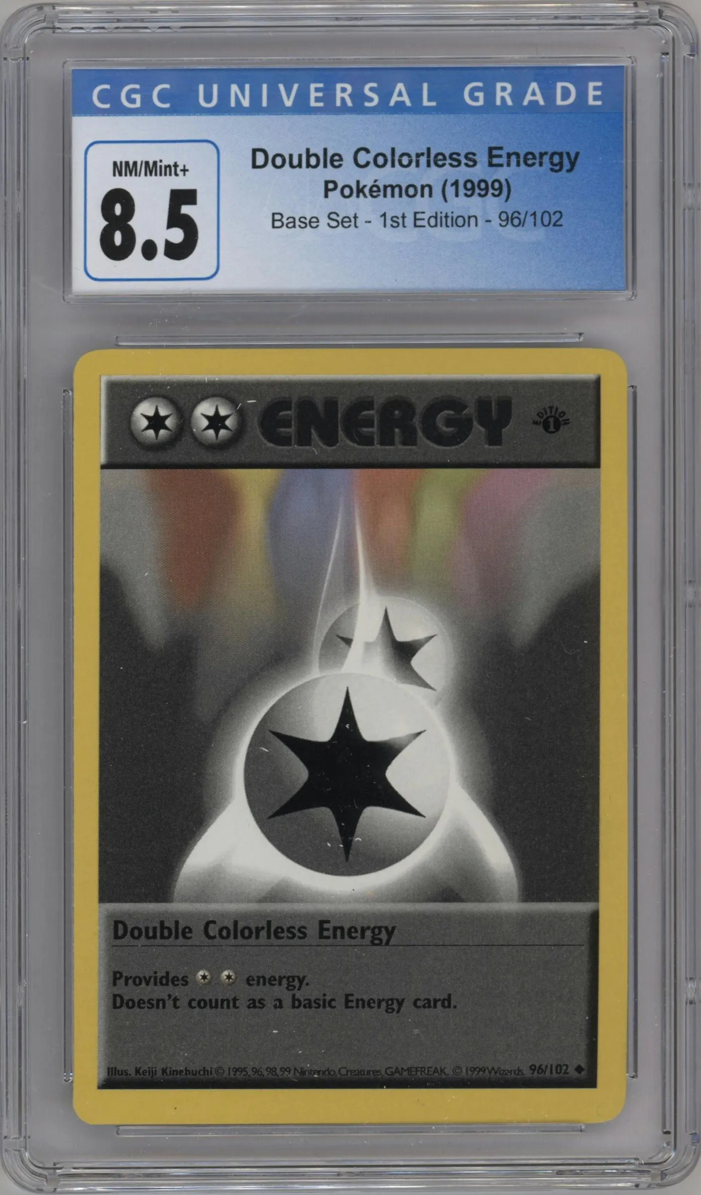 1999 Pokemon Base Set Double Colorless Energy #96 CGC 8.5