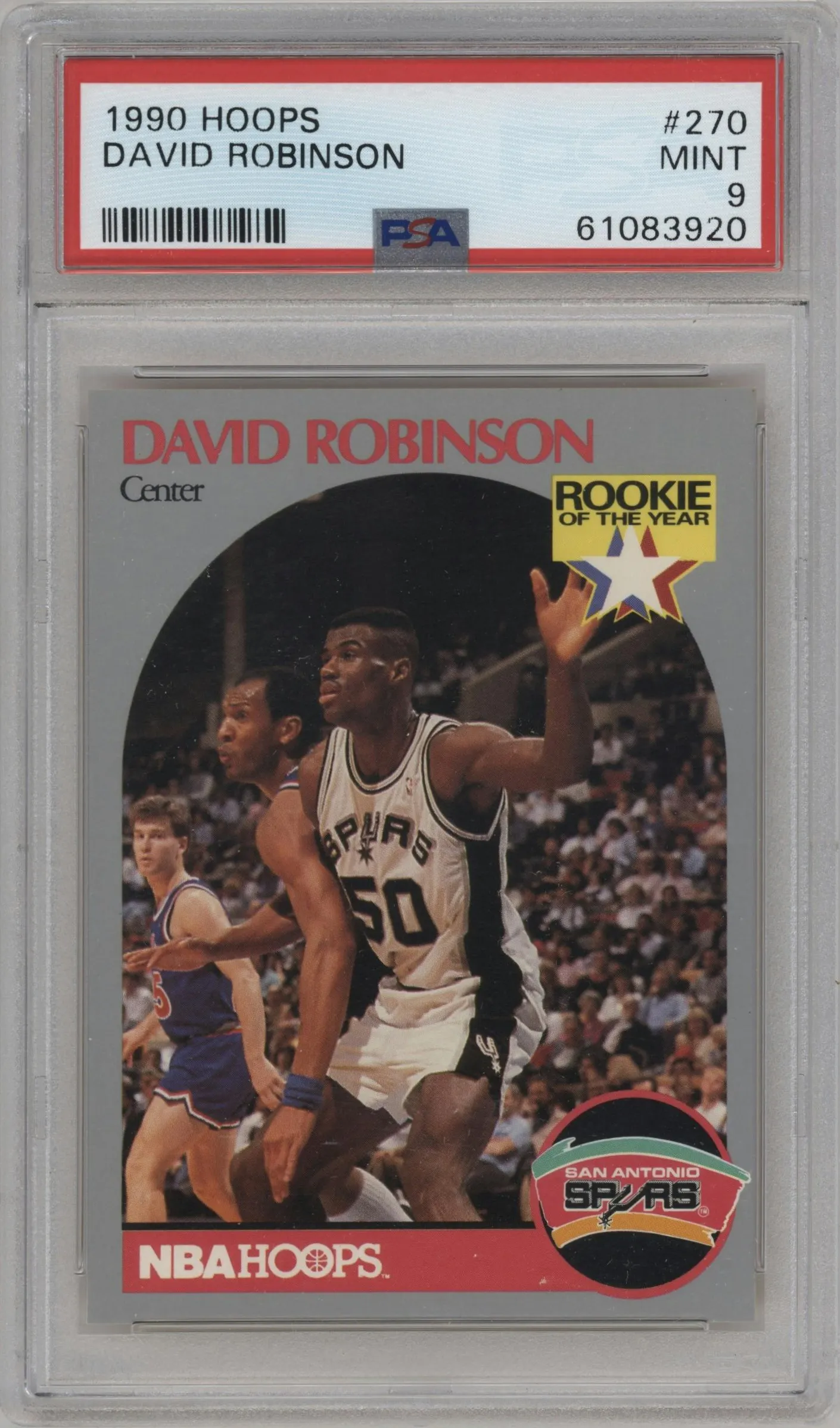 1990 NBA Hoops David Robinson #270 PSA 9