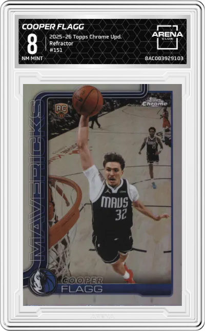 2025 Topps Chrome Update Cooper Flagg Refractor #151 ARENA CLUB 8