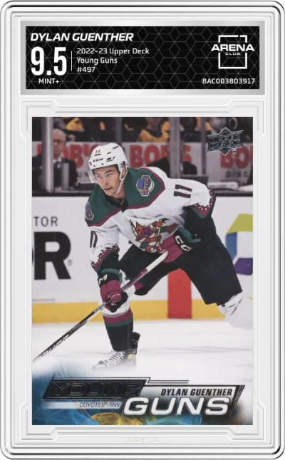 2022 Upper Deck Series 2 Young Guns Dylan Guenther #497 ARENA CLUB 9.5