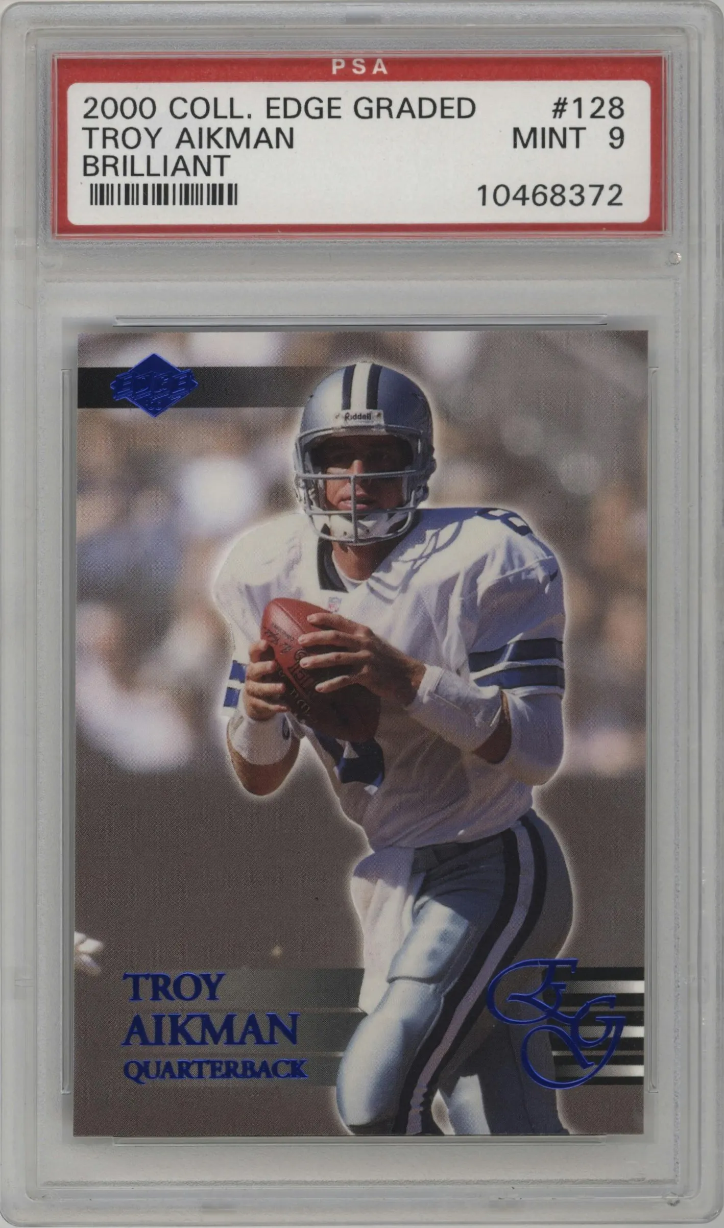2000 Collector's Edge EG Troy Aikman Brilliant #128 PSA 9