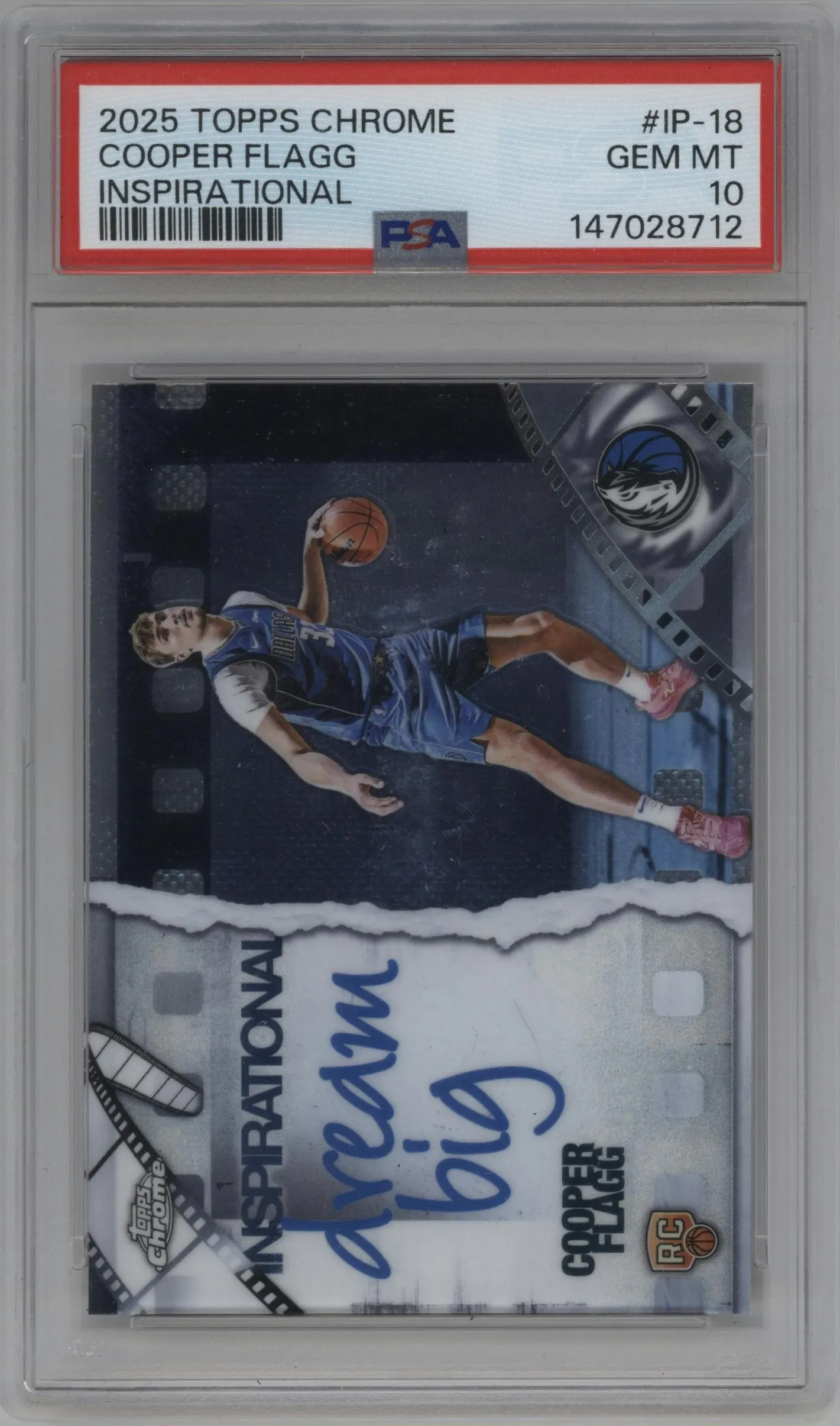 2025 Topps Chrome Inspirational Cooper Flagg PSA 10