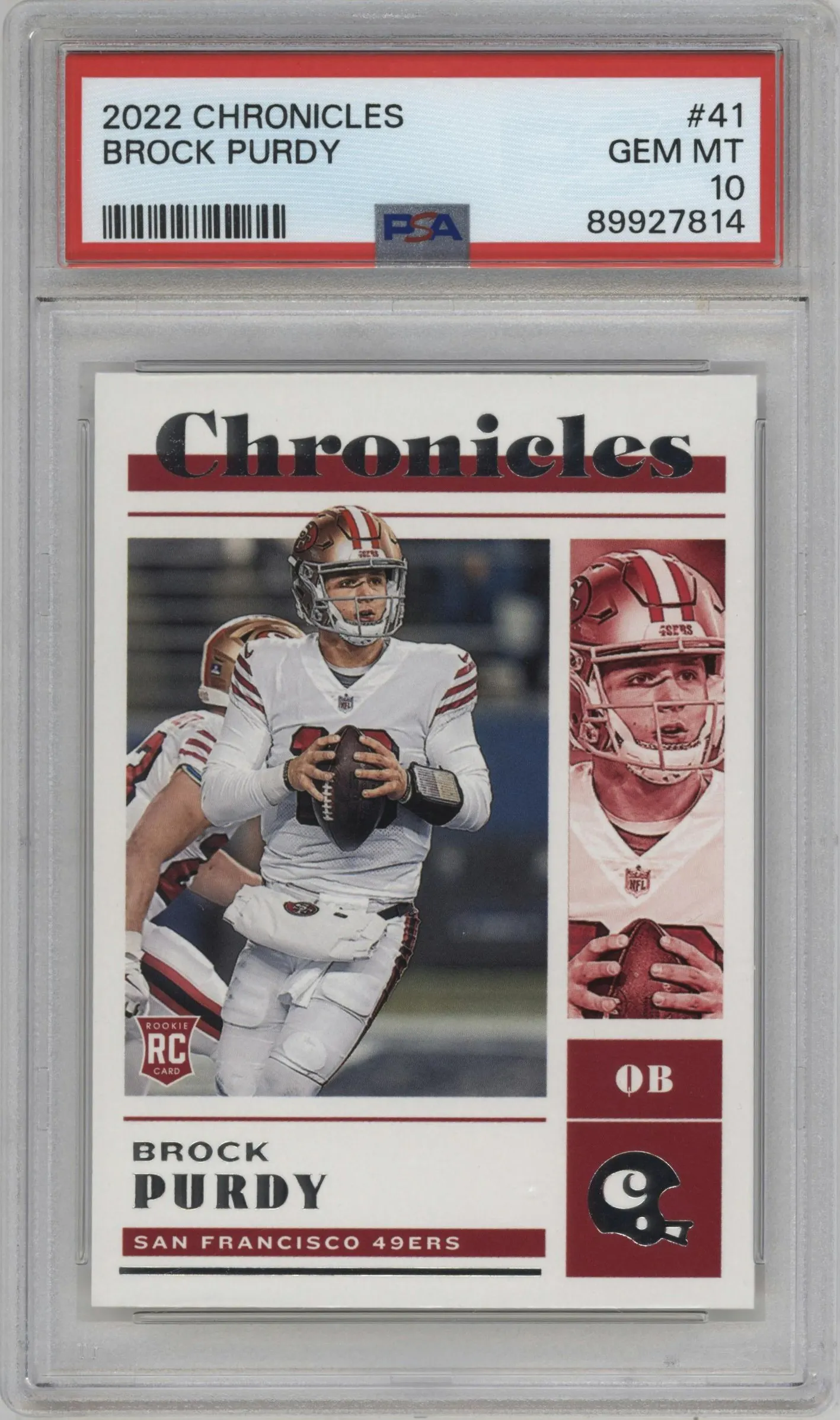 2022 Panini Chronicles Brock Purdy #41 PSA 10