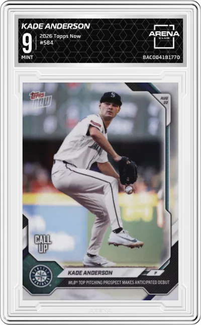 2026 Topps Now Kade Anderson #584 ARENA CLUB 9