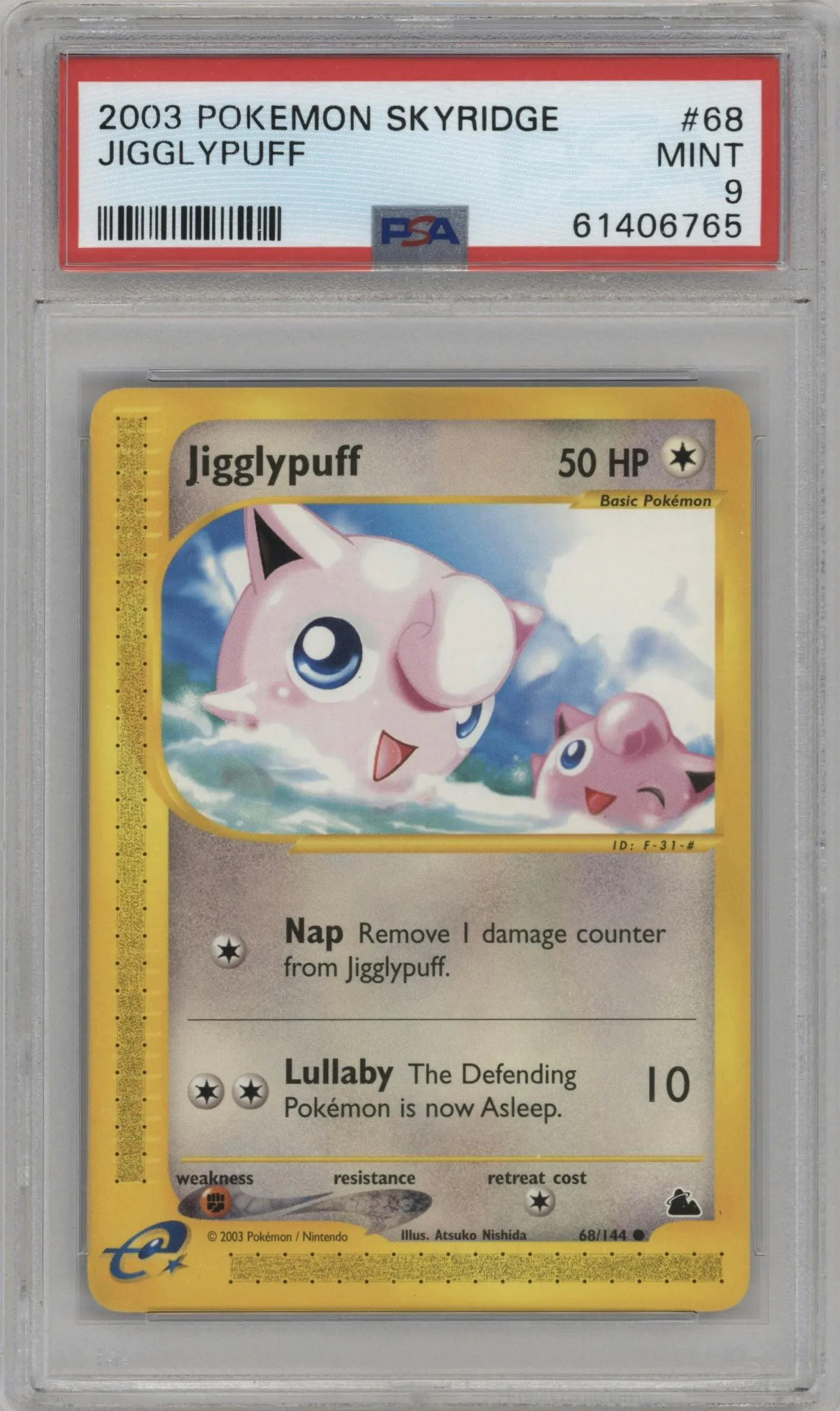 2003 Pokemon E-CARD Skyridge Jigglypuff #68 PSA 9