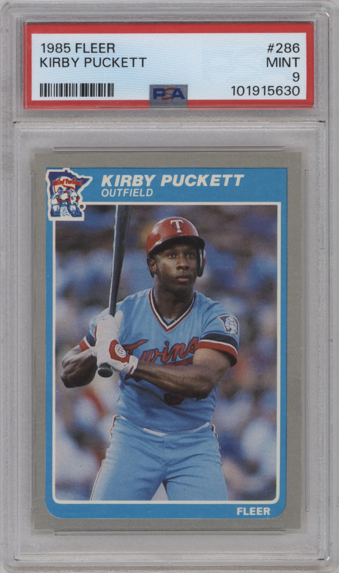 1985 Fleer Kirby Puckett #286 PSA 9