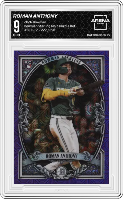 2026 Bowman Sterling Roman Anthony Mojo Purple Refractor #BST-12 ARENA CLUB 9
