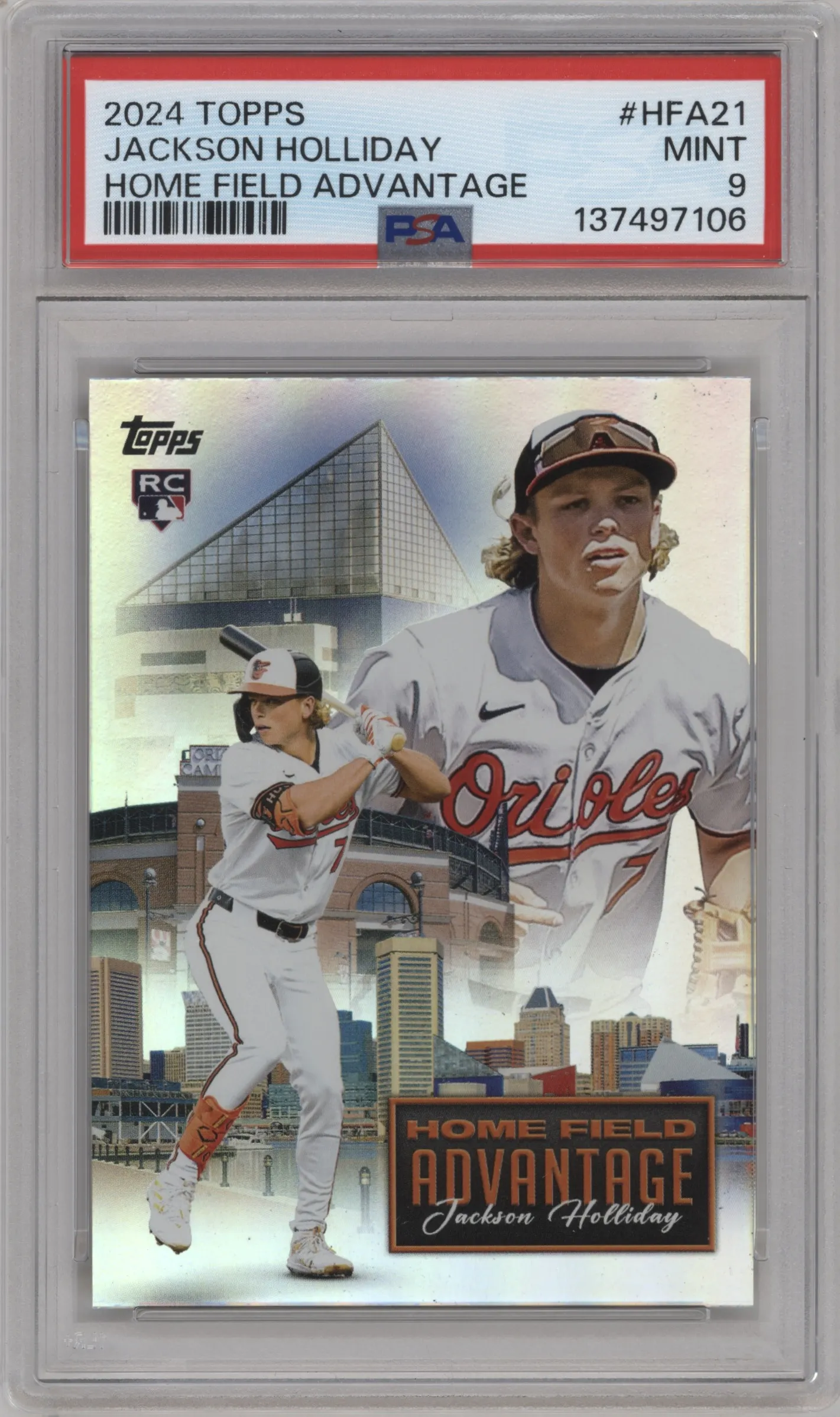 2024 Topps Update Home Field Advantage Jackson Holliday #HFA-21 PSA 9