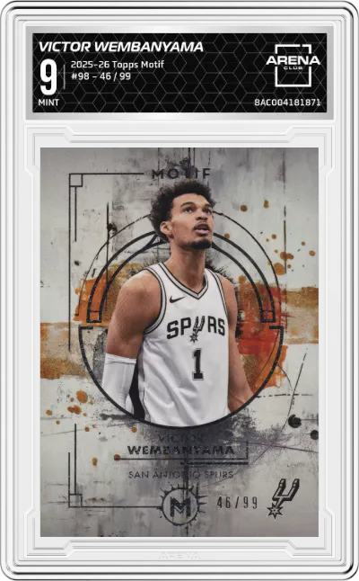 2025 Topps Motif Victor Wembanyama #98 ARENA CLUB 9